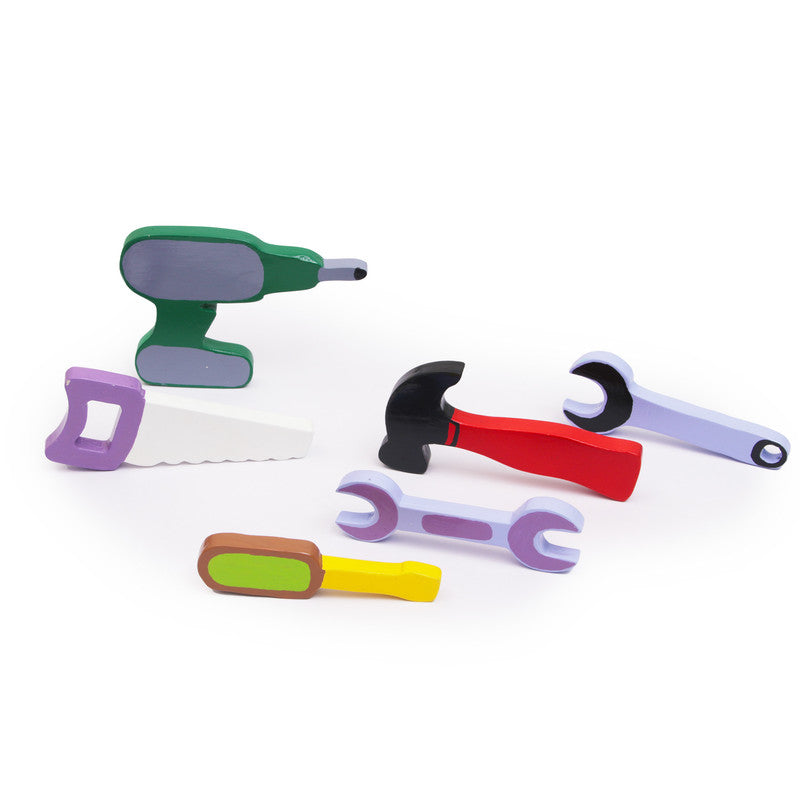Wooden Carpenter Tool - Set of 11 Pieces