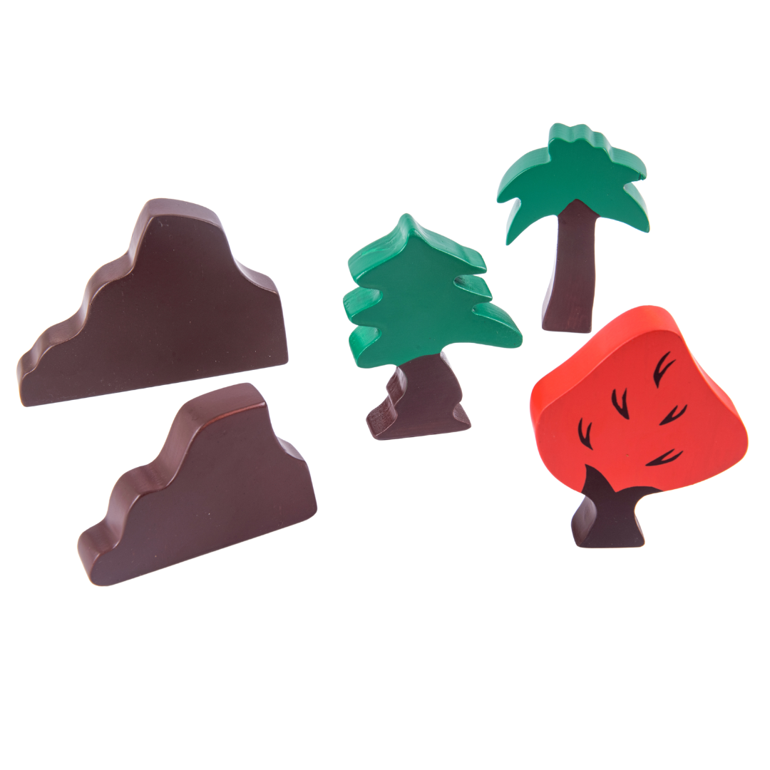 Wooden Dinosaur World - (9 Piece)