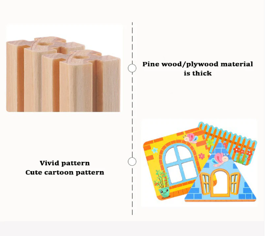 Wooden Educational Construction & Architectre Building Blocks Toy Set