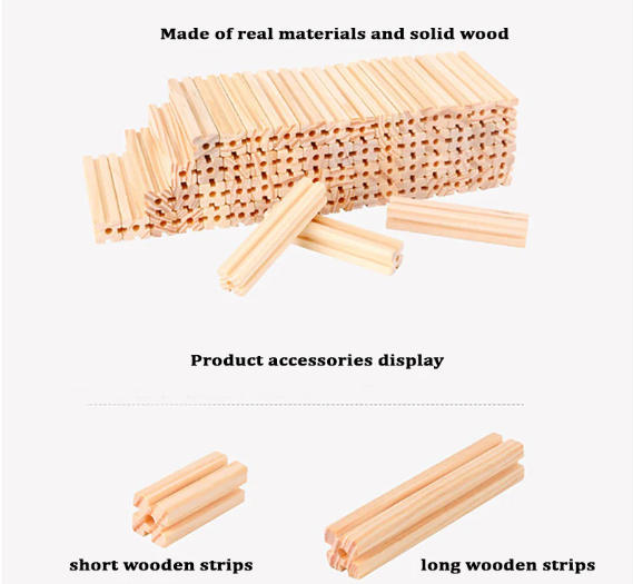 Wooden Educational Construction & Architectre Building Blocks Toy Set