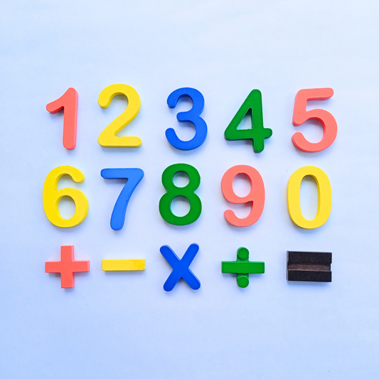 Wooden English Numbers And Math Signs