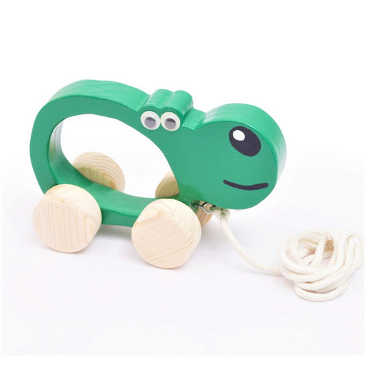 Wooden Hippopotamus Pull Along Toy