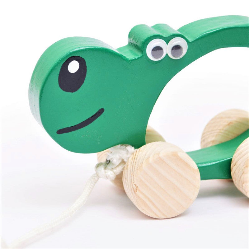 Wooden Hippopotamus Pull Along Toy