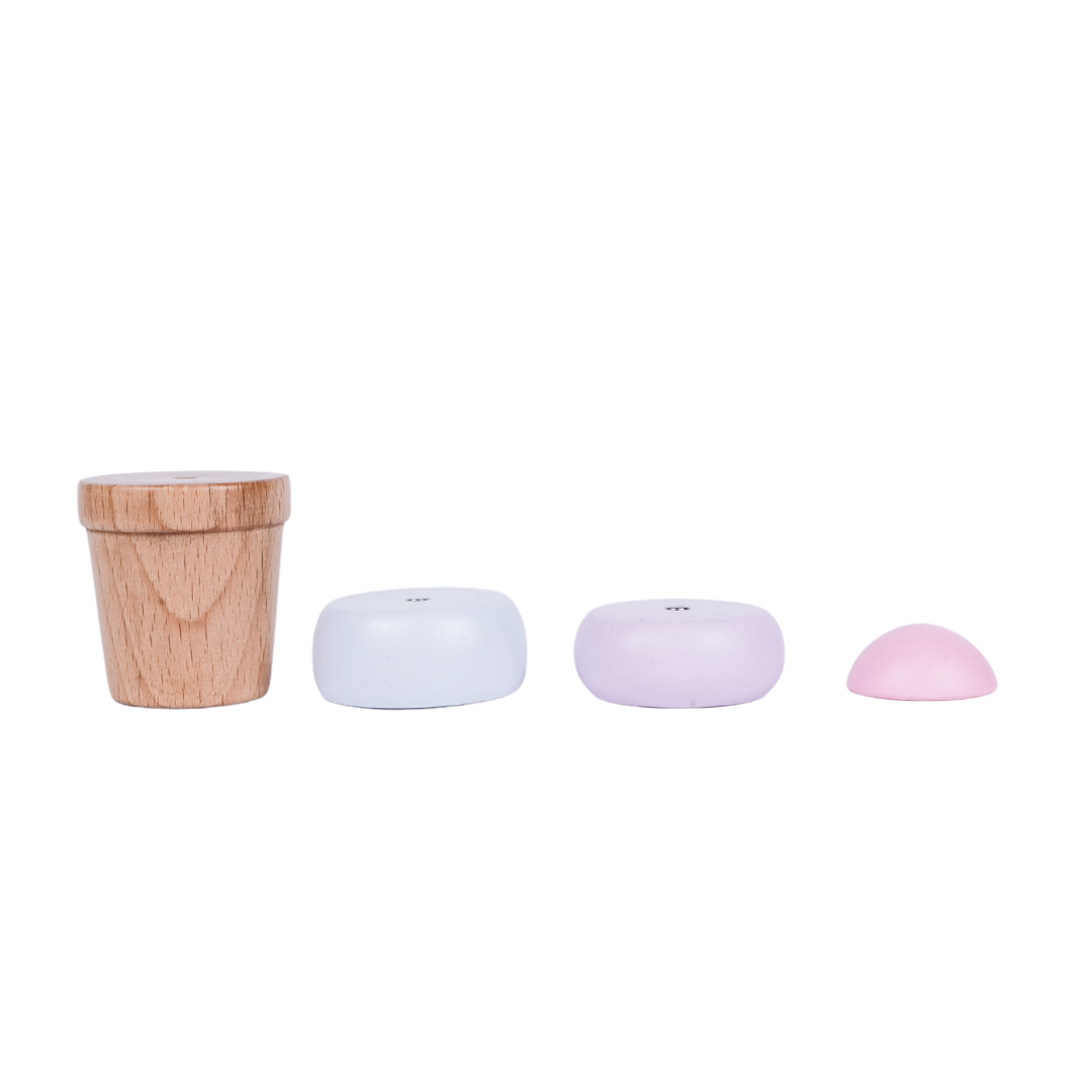 Wooden Ice cream set - play food and accessories(14 Pcs)