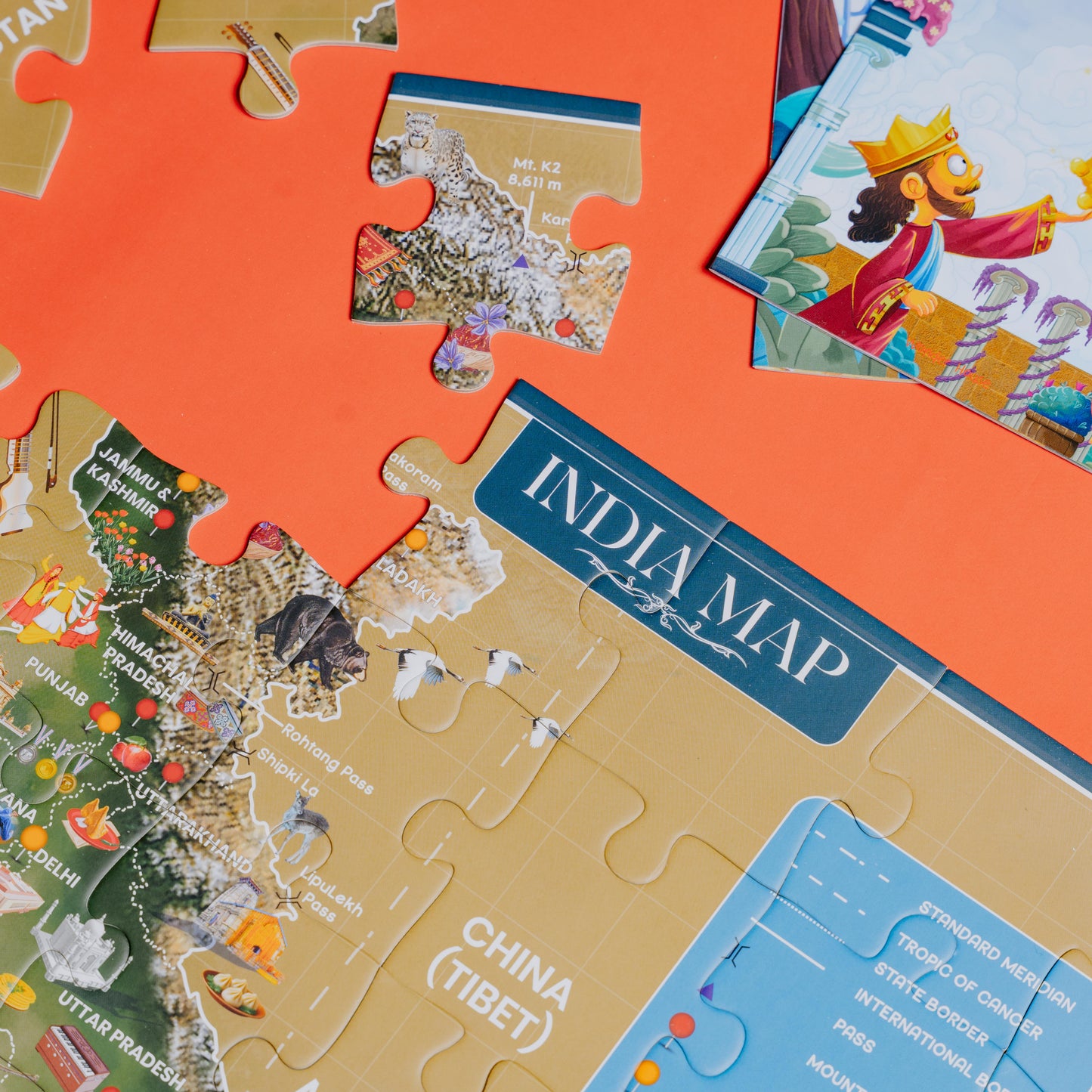 India Map Puzzle Board for Kids (64 Pcs)