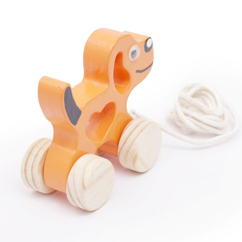 Wooden Jimmy Puppy Pull Along Toy