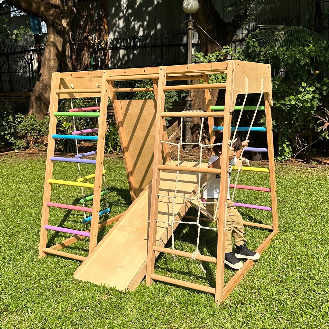 Wooden Jungle Gym 7-In-1 Play Activity - Swing Play - SkilloToys