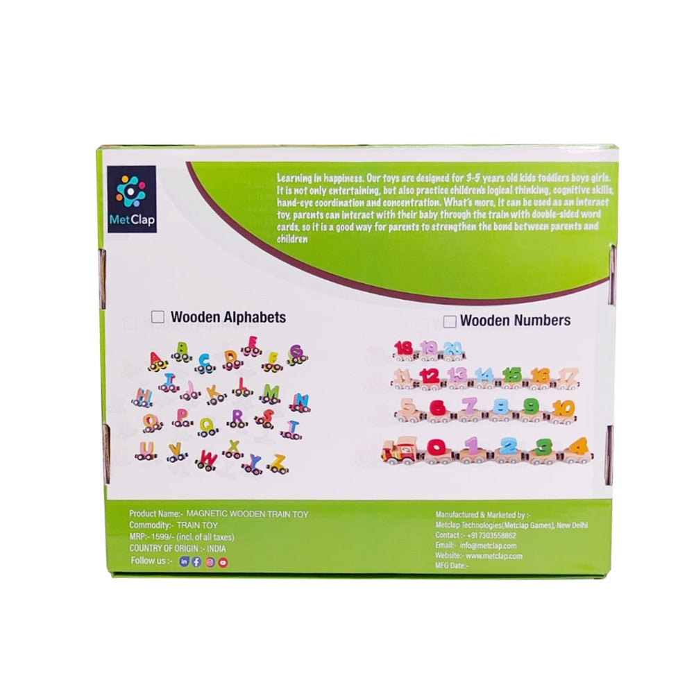 Wooden Magnetic Alphabets Train