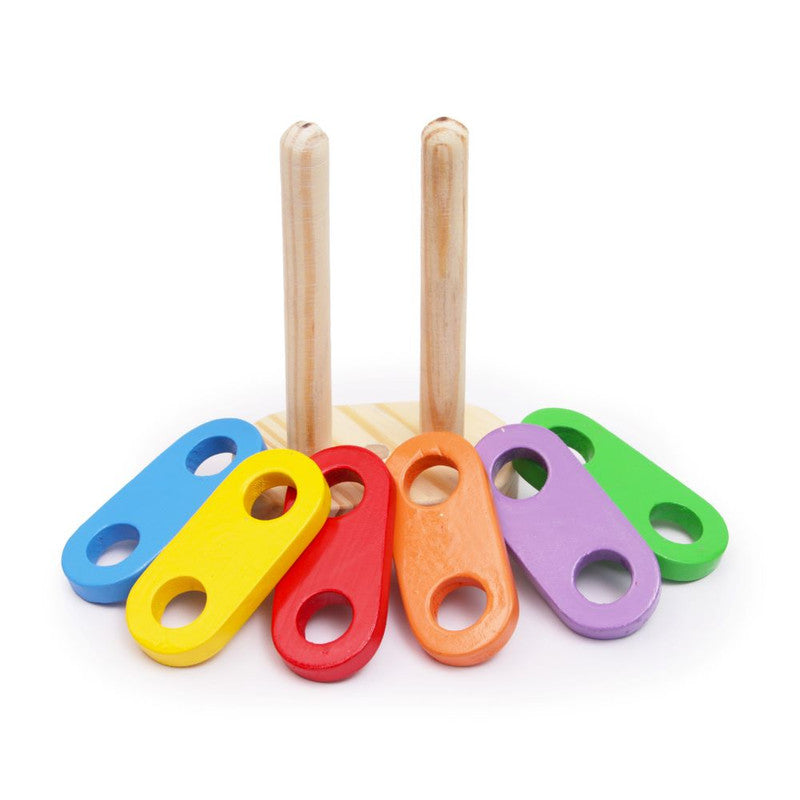 Wooden Magnetic Floating Stacker Building Block - Set of 9 Pieces