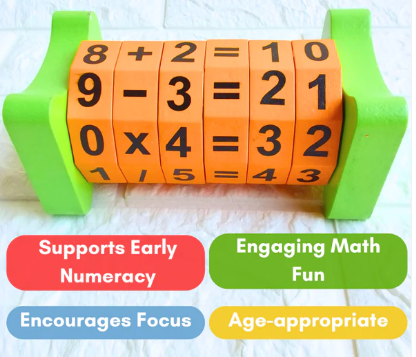 Wooden Math Wheel Toy