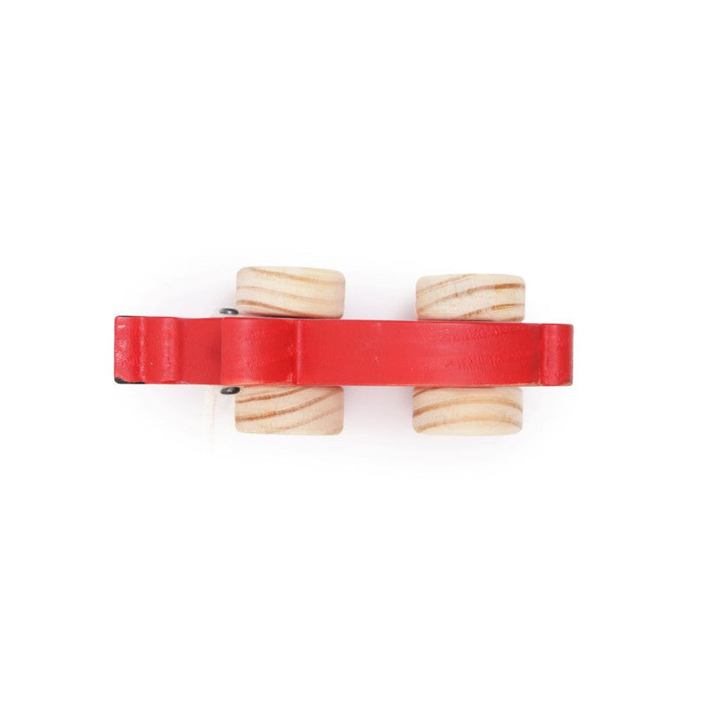 Wooden Pig Pull Along Toy