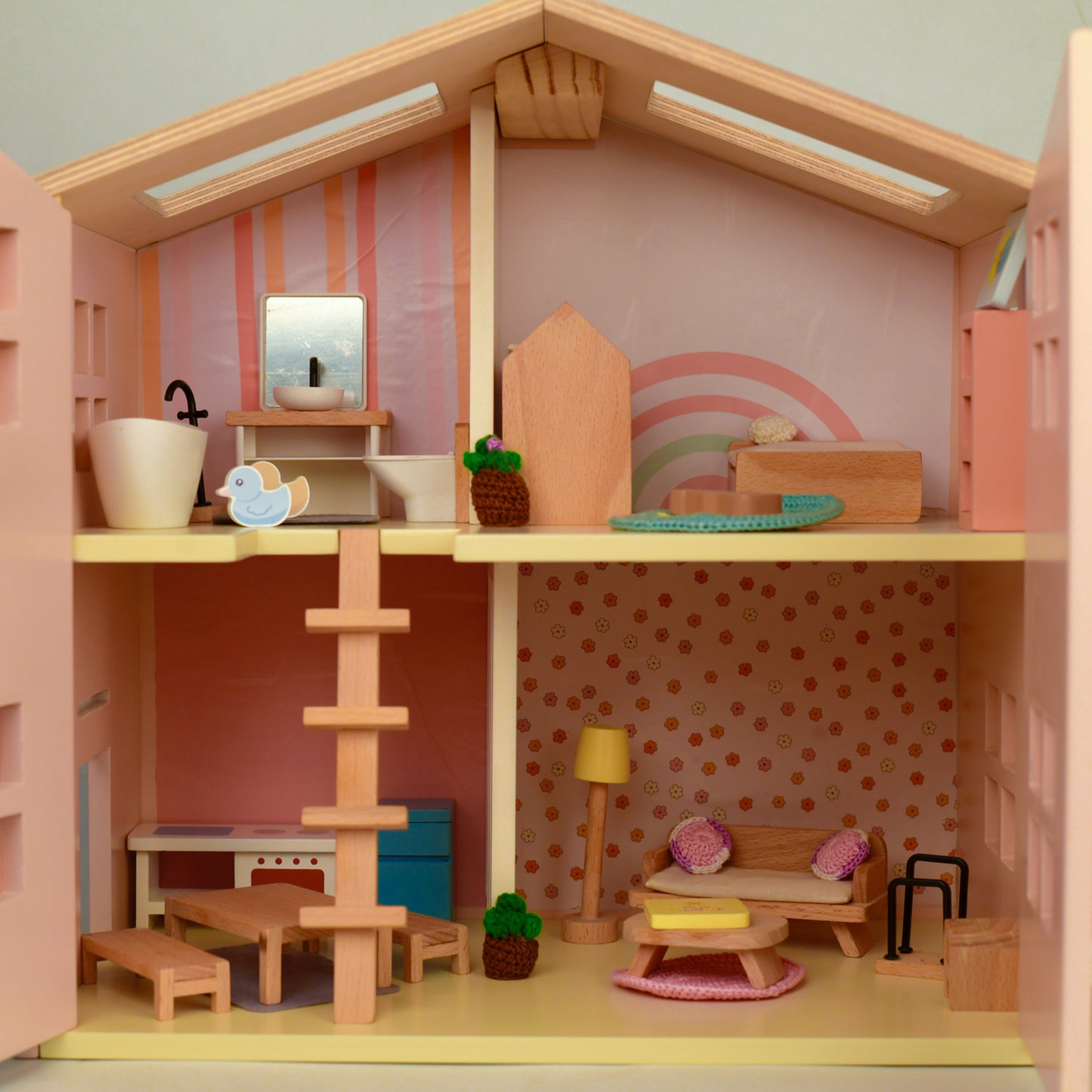Wooden Pop's Doll House - Big