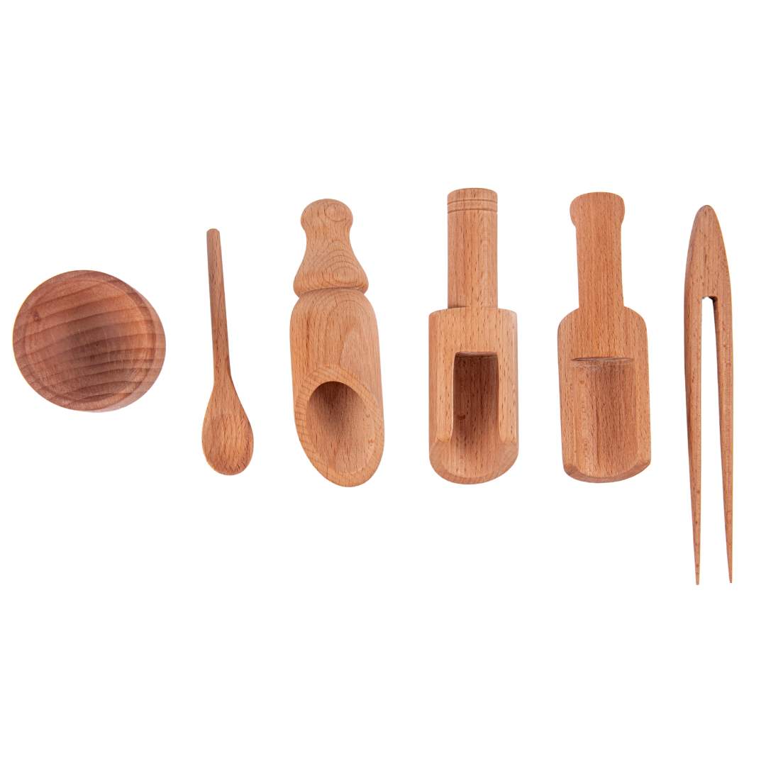 Beech Wood Sensory Toy - Set of 6 Pcs
