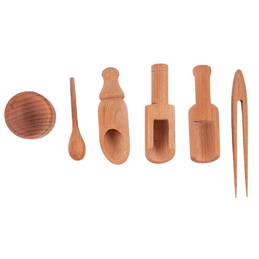 Beech Wood Sensory Toy - Set of 6 Pcs