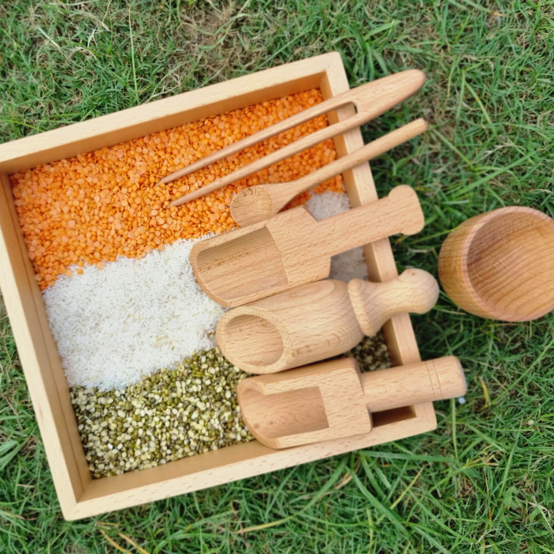 Beech Wood Sensory Toy - Set of 6 Pcs
