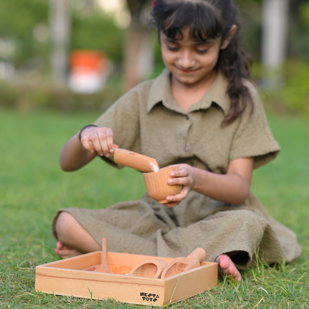 Beech Wood Sensory Toy - Set of 6 Pcs