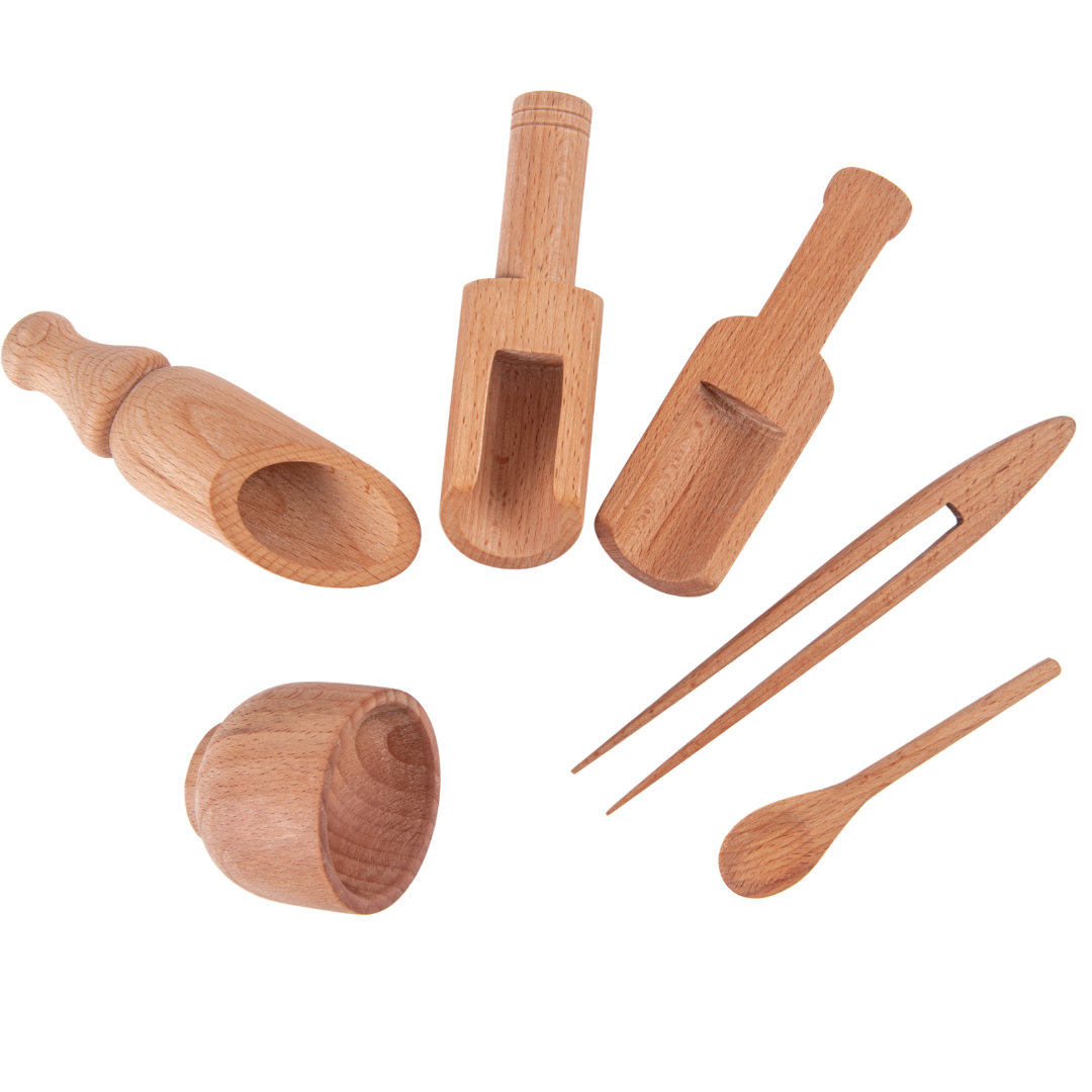 Beech Wood Sensory Toy - Set of 6 Pcs