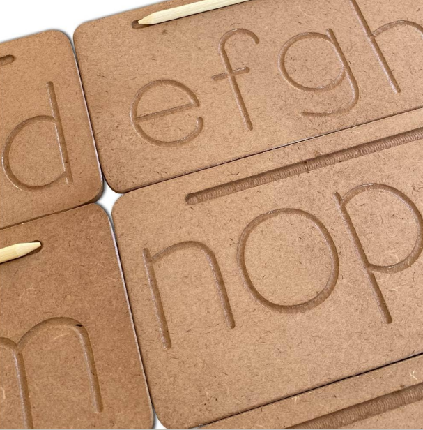 Wooden Small Alphabet Tracing Board With Dummy Pencil