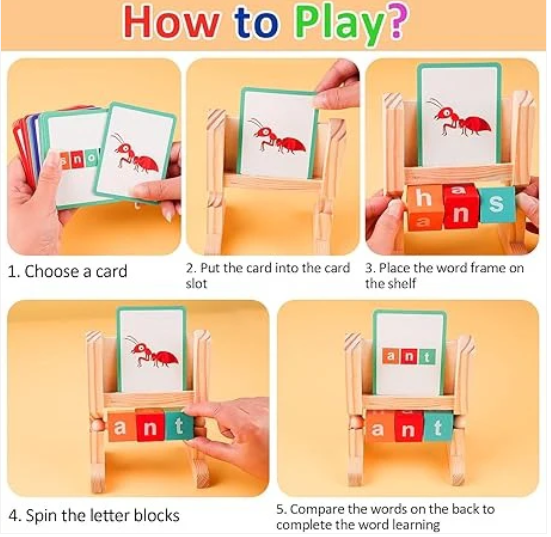 Wooden - Spelling Words Game
