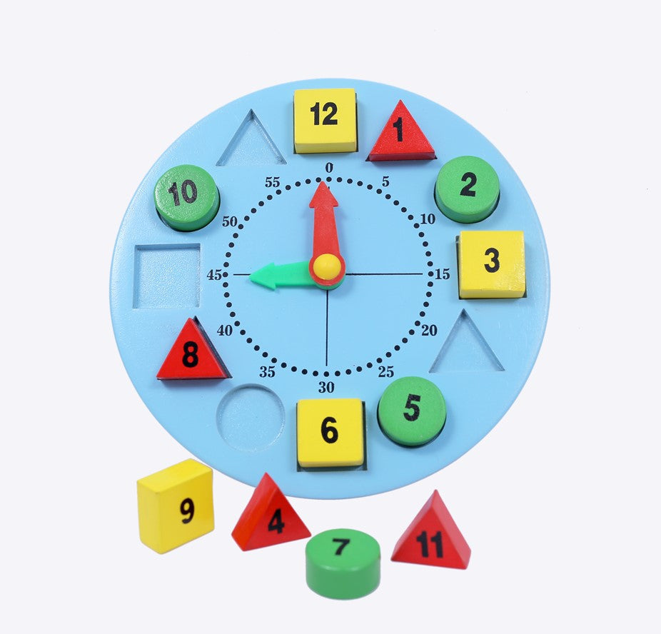 Buy Wooden Picture Educational Board for Kids - Clock Puzzle - SkilloToys.com