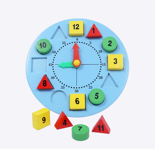 Buy Wooden Picture Educational Board for Kids - Clock Puzzle - SkilloToys.com