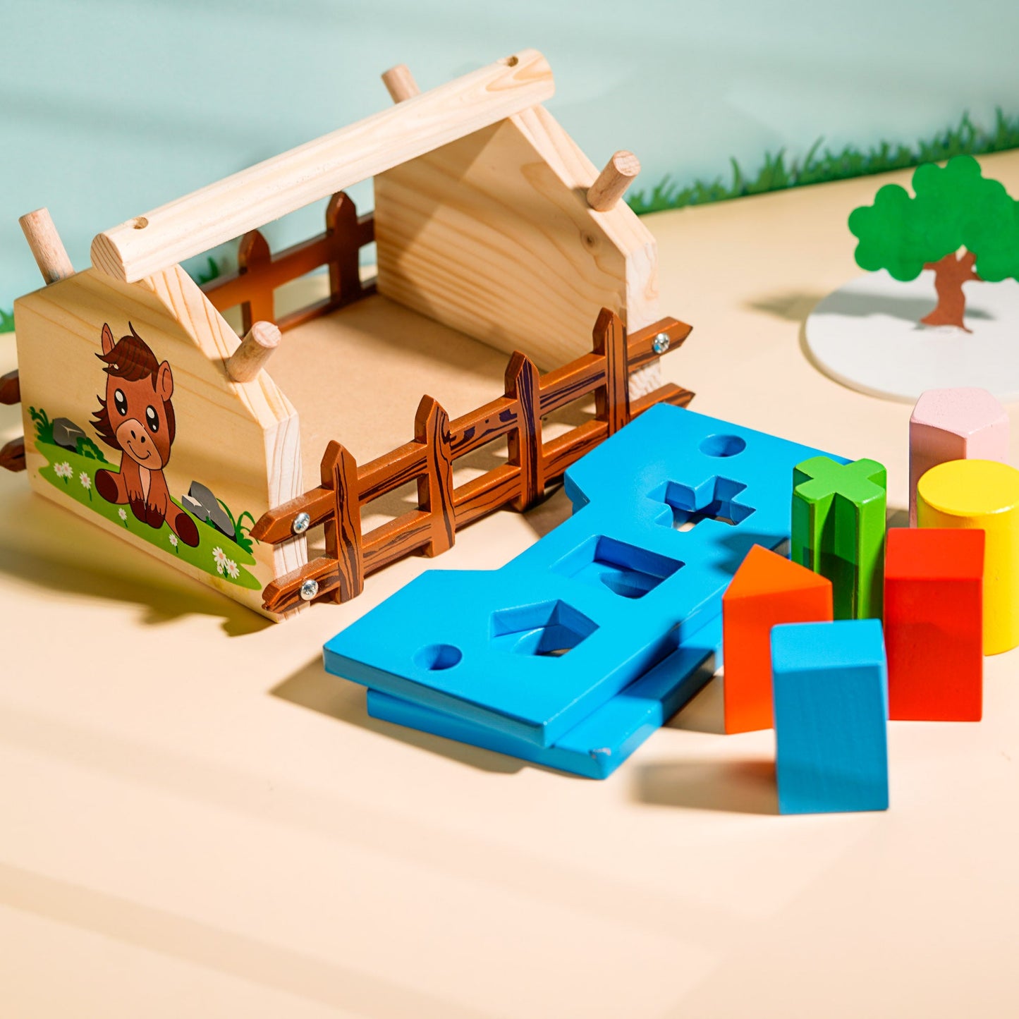 Buy Wooden Shape Sorting Hut for Kids - SkilloToys.com