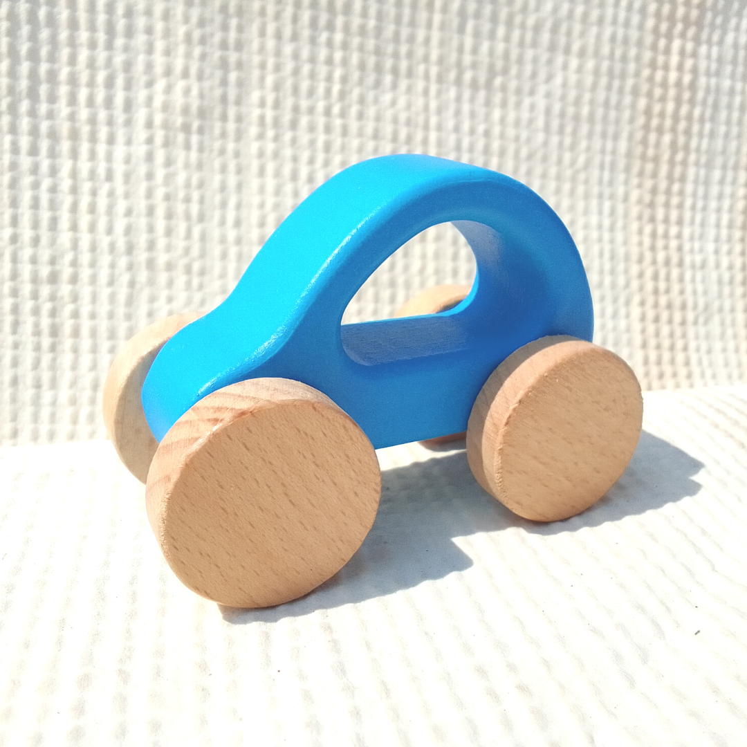 Wooden Car with Garage Pretend Play