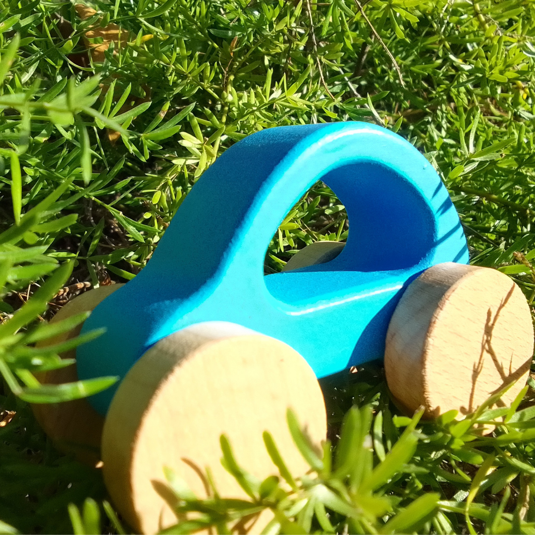Wooden Car with Garage Pretend Play