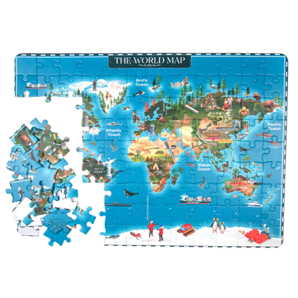 World Map Jigsaw Puzzle - (108 Jumbo Pieces)
