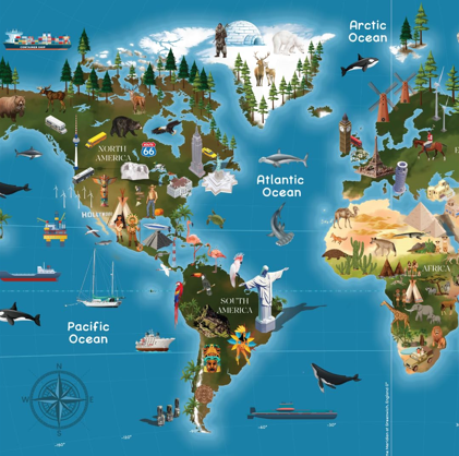 World Map Jigsaw Puzzle - (108 Jumbo Pieces)
