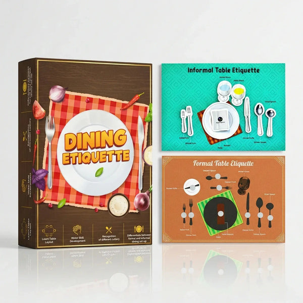 Dining Etiquettes Sheets for Kids - Table Manners and Food Pyramid Activity Kit