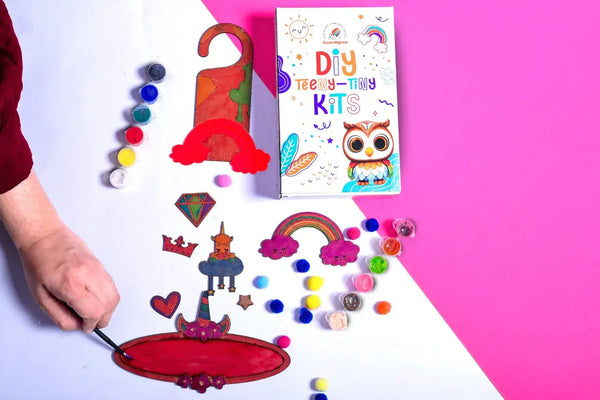 diy unicorn name plate door knob craft kit - main product image