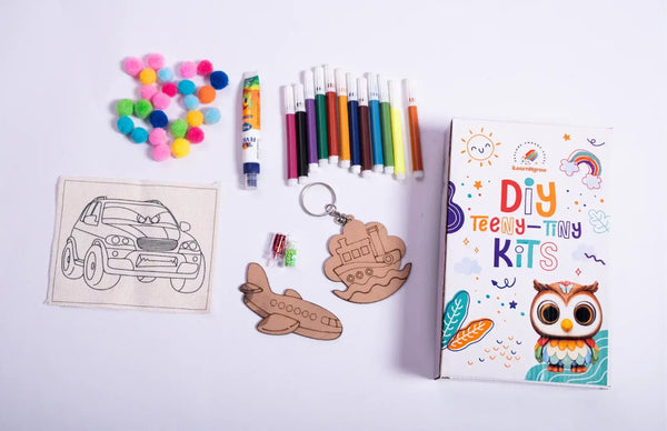 teeny tiny diy car painting kit kids transport craft - main product image