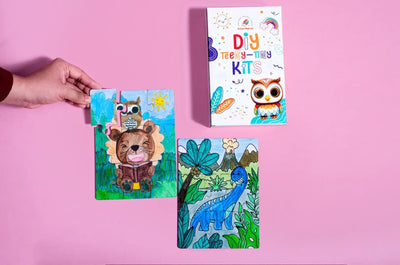 teeny tiny diy puzzle set two kids creative art kit - main product image