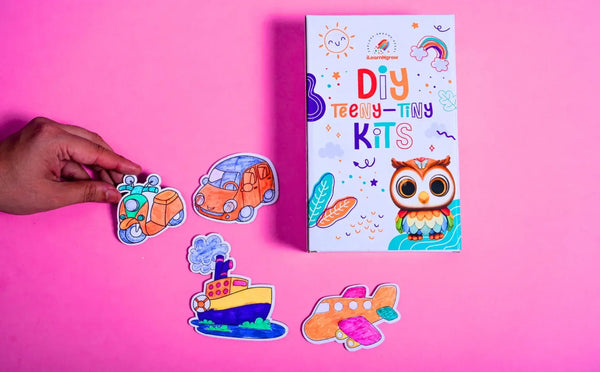 transport theme diy fridge magnet kit kids - main product image