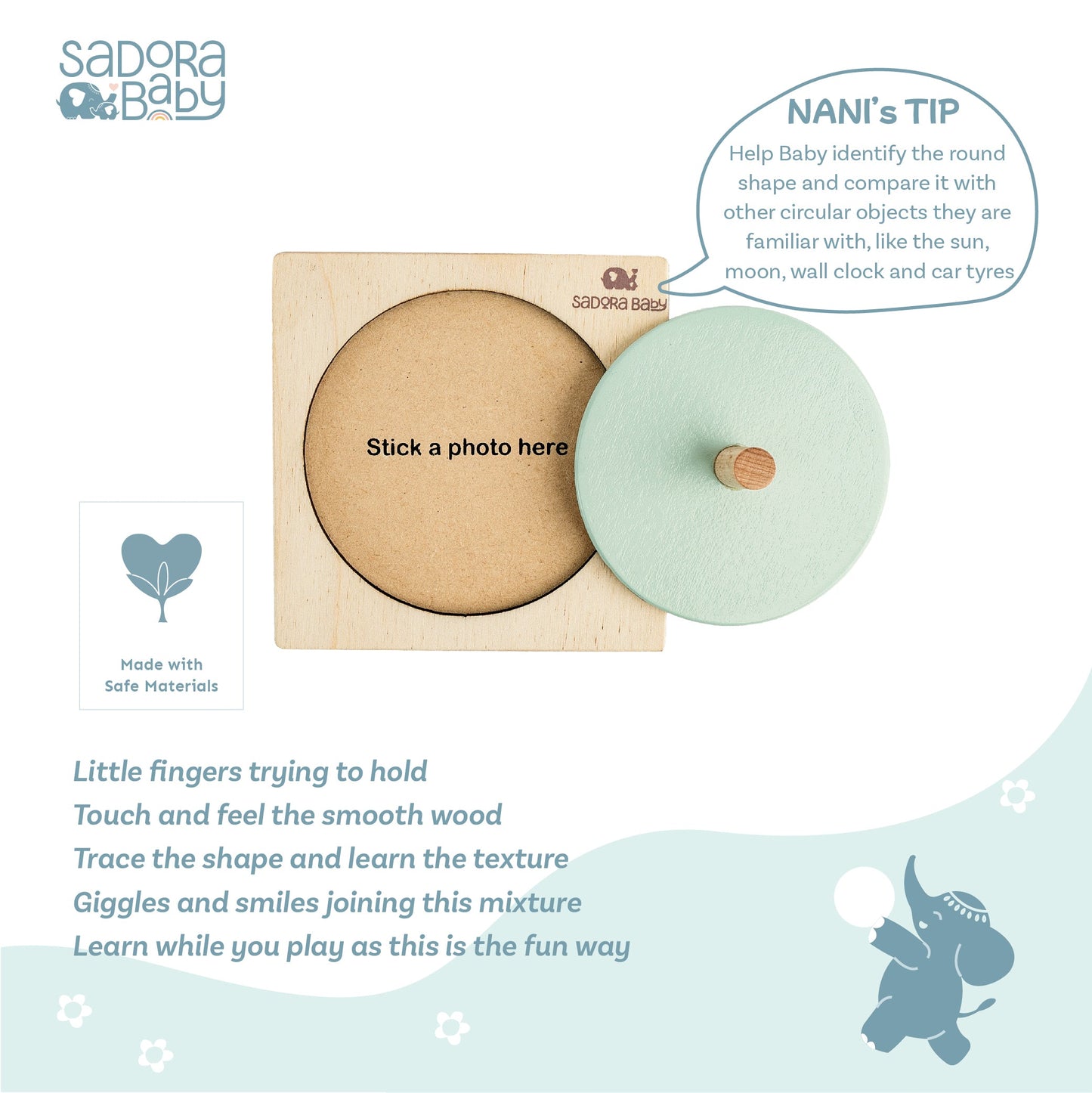 Buy Round Shape Pincer Wooden Puzzle Board Online - SkilloToys.com