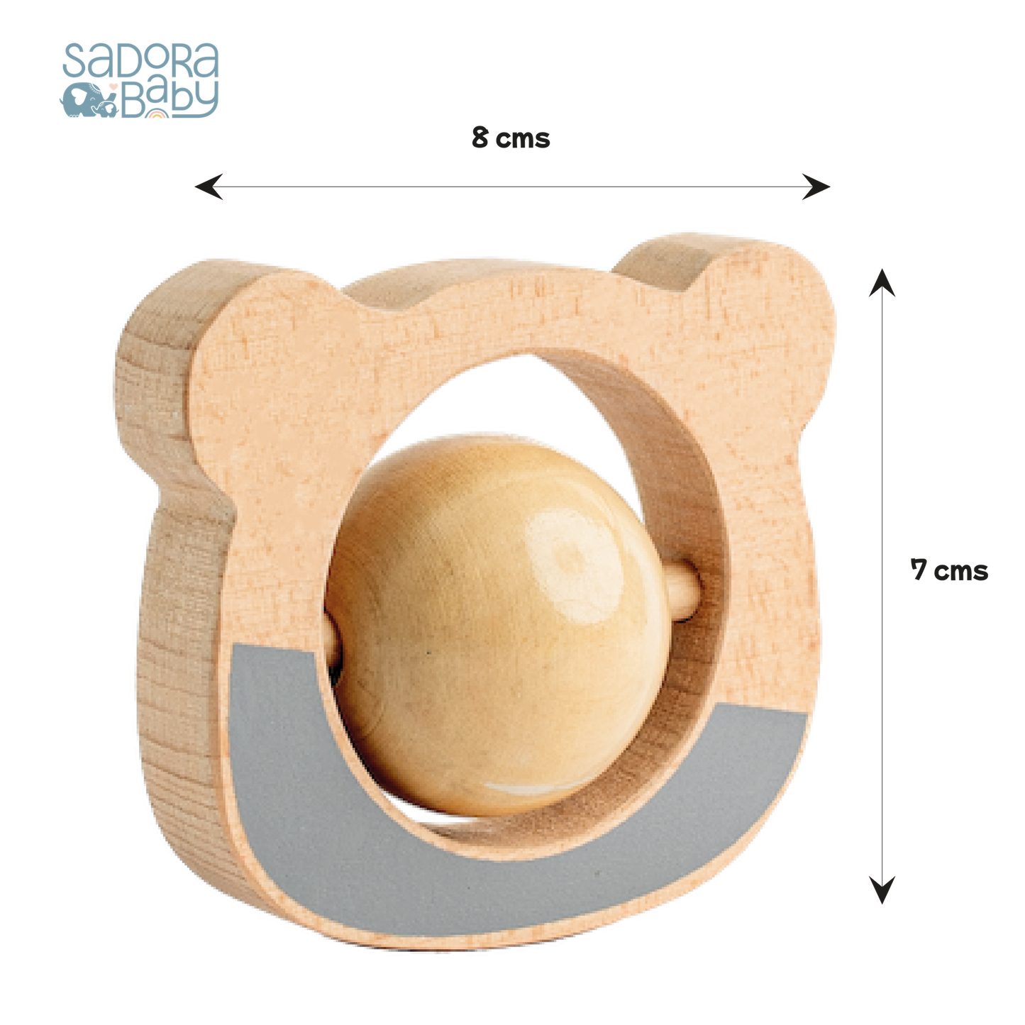 Buy Baby Bear Wooden Roller Rattle Online - SkilloToys.com