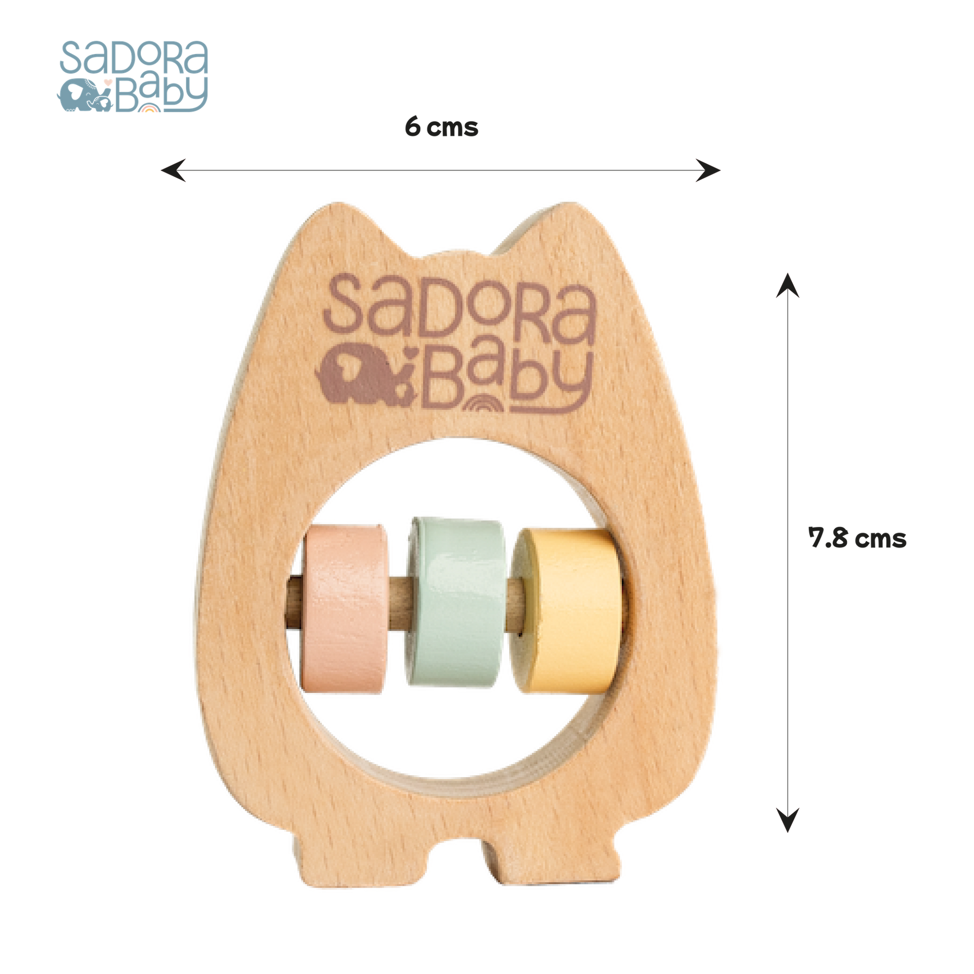 Buy Baby Bear Wooden Teether with Beads Online - SkilloToys.com