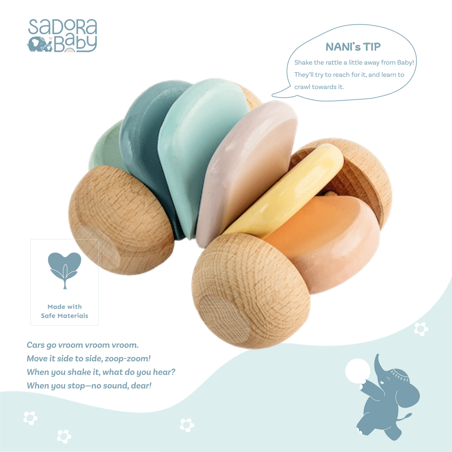 Buy Vroom Vroom Wooden Car Rattle Online - SkilloToys.com