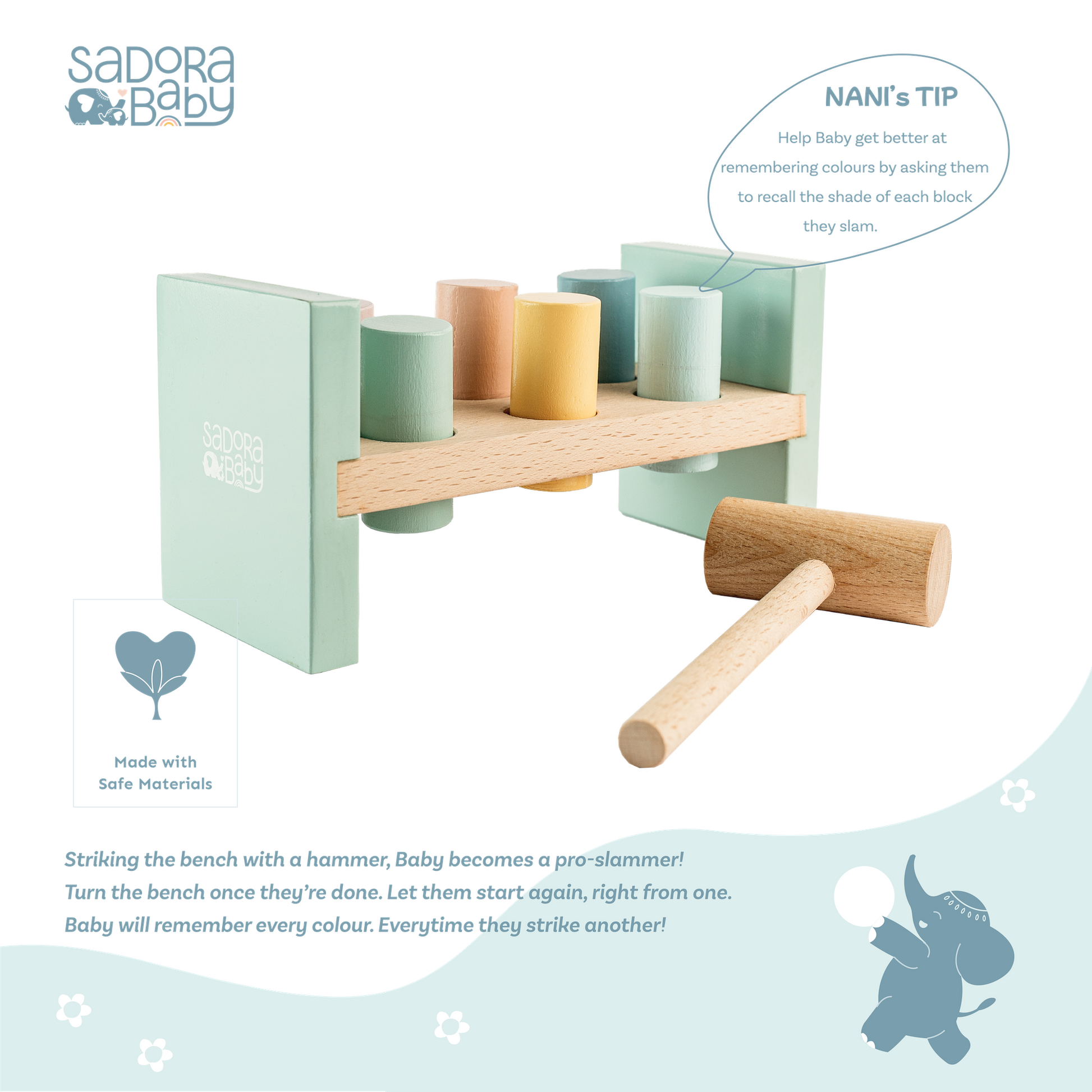 Buy Little Builder Hammer Bench Wooden toy Online - SkilloToys.com