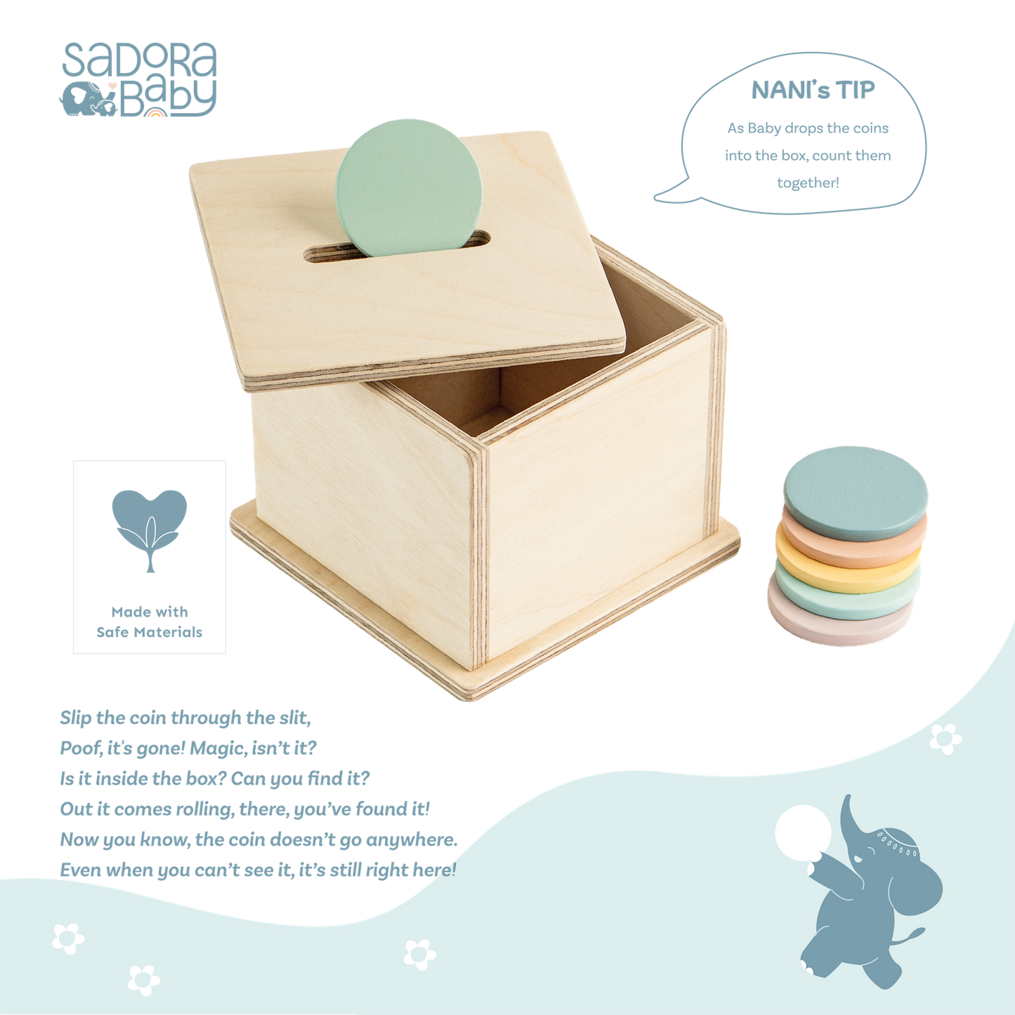 Buy Montessori Wooden Object Permanence Coinbox Online - SkilloToys.com