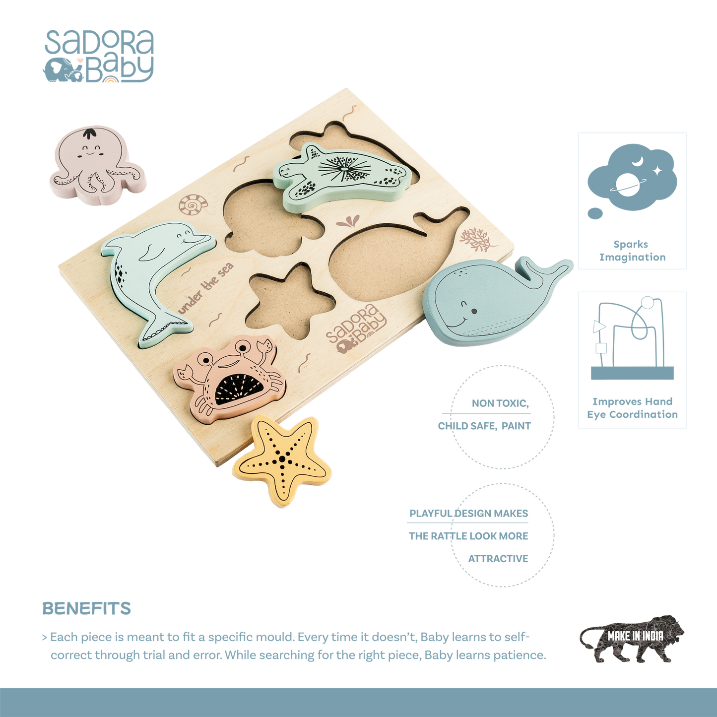Buy Sea Explorer Wooden Puzzle Board Online - SkilloToys.com