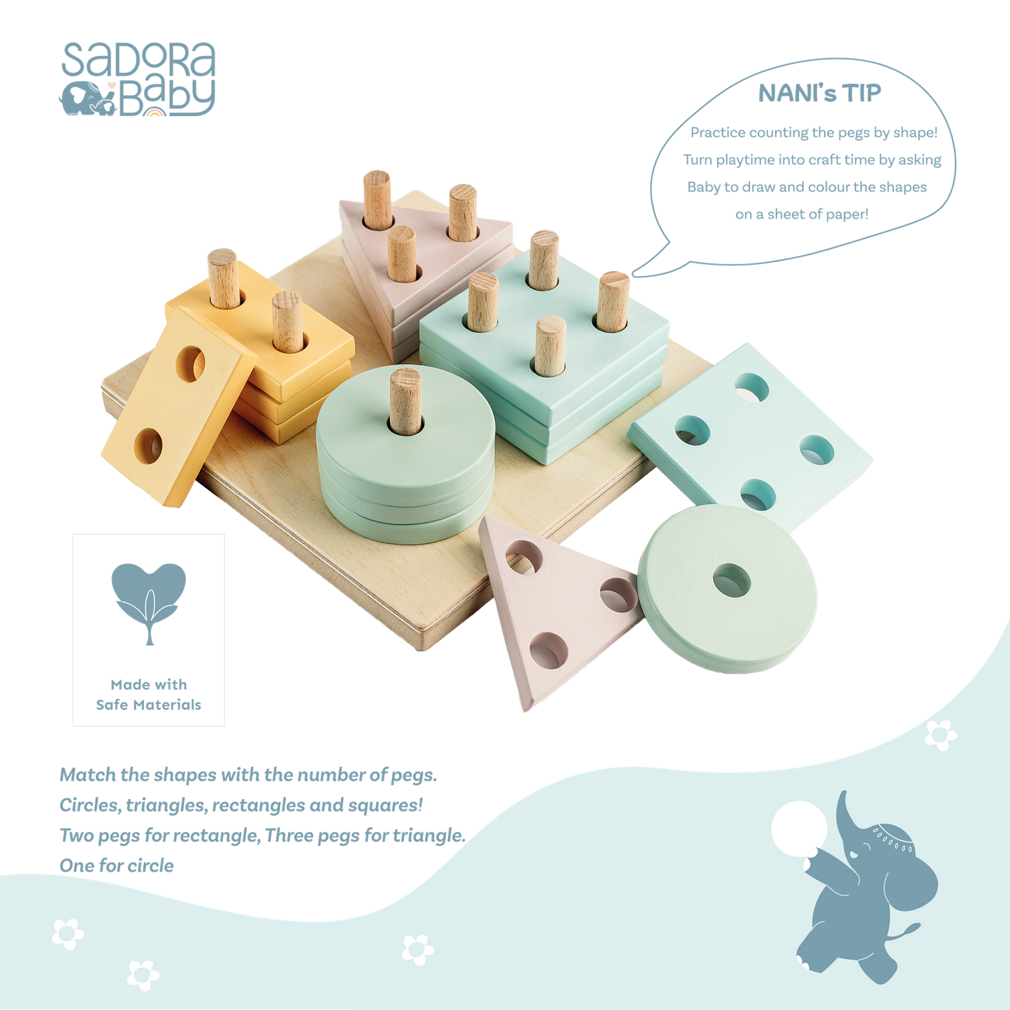 Buy Wooden Shapes Sorting & Stacking Blocks Online - SkilloToys.com