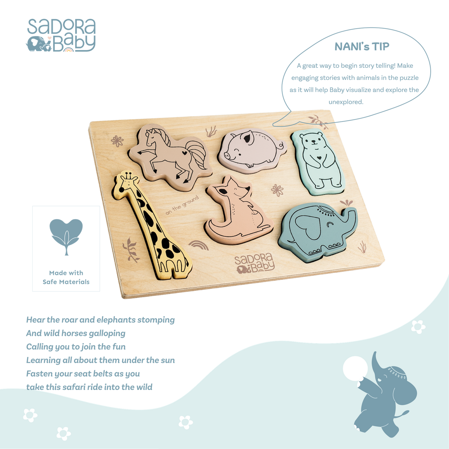 Buy Jungle Explorer Wooden Puzzle Board Online - SkilloToys.com