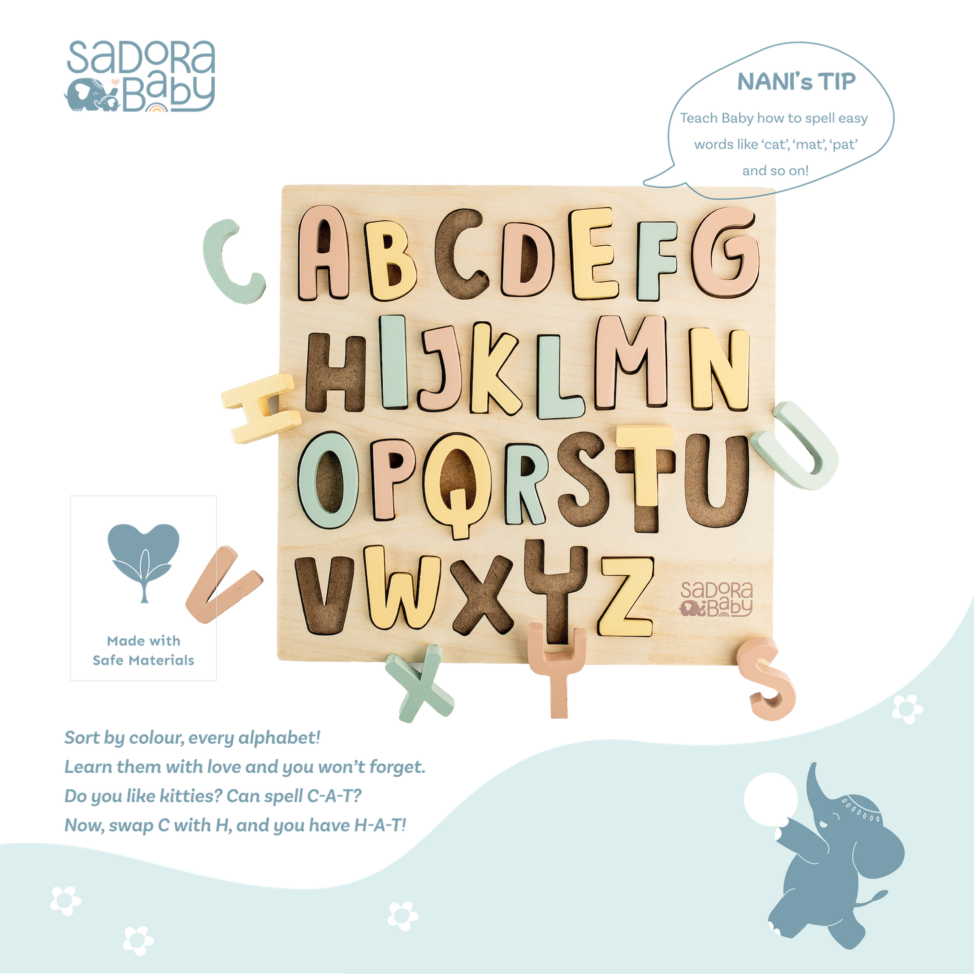 Buy A-Z Wooden Alphabet Puzzle Board Online - SkilloToys.com