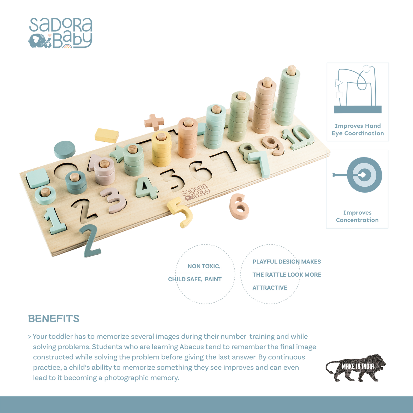 Buy Genius Abacus Math Learning Stacker Board - Level 2 Online - SkilloToys.com