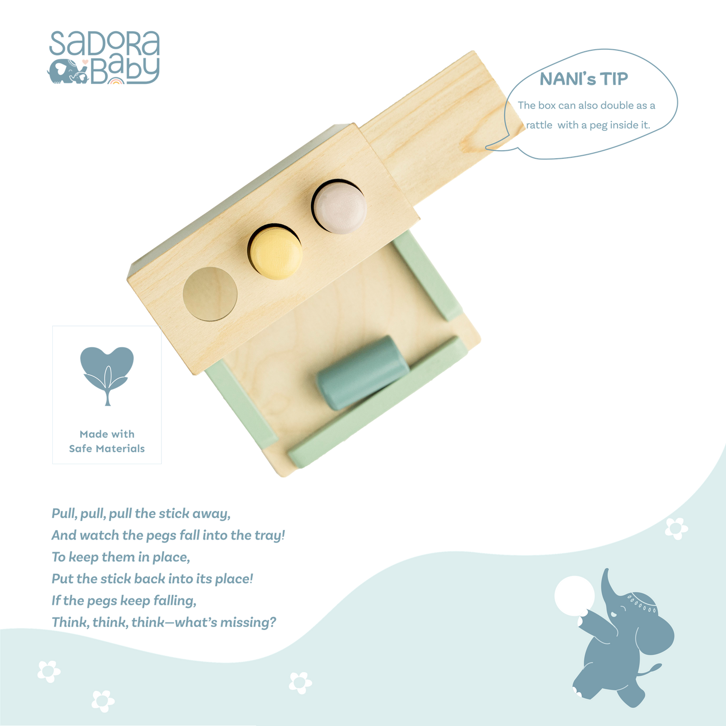 Buy Cylinder Drop Wooden Peg Toy Online - SkilloToys.com