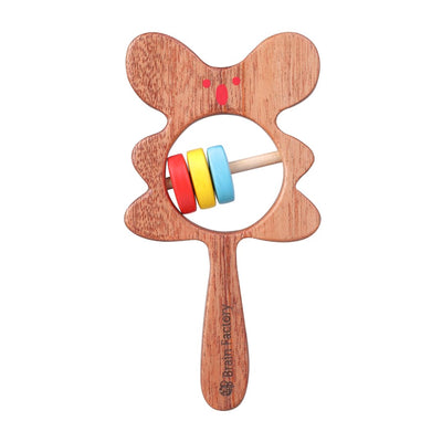 Buy Bear-Shaped Neem Wood Teether Rattle - SkilloToys.com