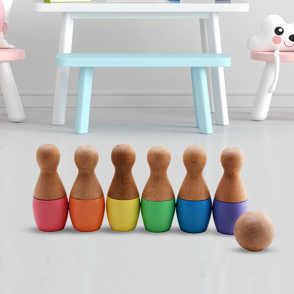 Wooden Bowling Set