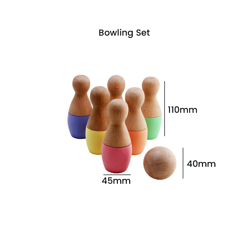 Wooden Bowling Set